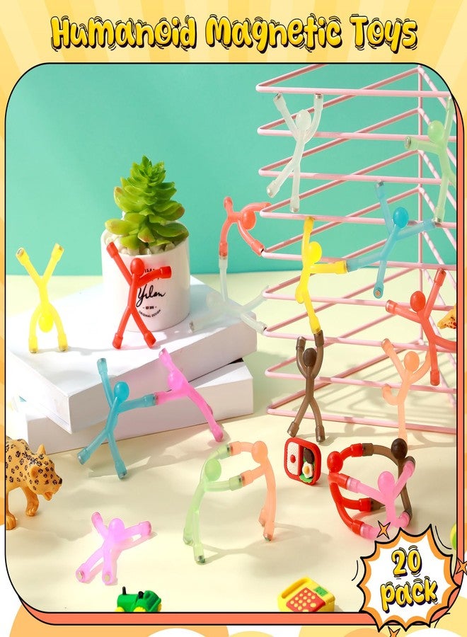 Jerify 20 Pcs Easter Magnetic Travel Toys Magnetic Cute Man Refrigerator Magnet People Colorful Fridge Toy Humanoid Fun Magnet Toy Easter Basket Stuffer for Adult Craft Refrigerator(10 Colors) - Image 4